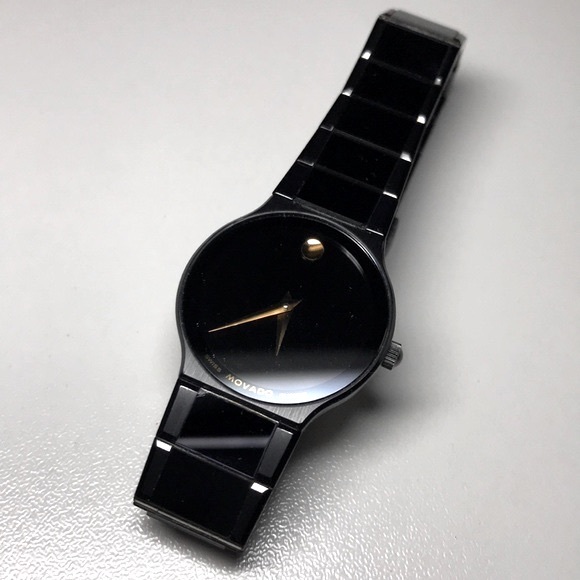 ⭐️HOST PICK⭐️ MOVADO Museum PVD Finished Stainless Steel Black Dial Watch - Picture 3 of 14